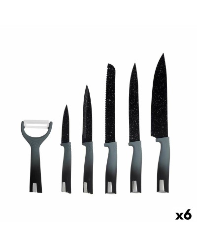 Set de Cuchillos Kinvara KT211035 Negro Acero Inoxidable Polipropileno 6 Piezas (6 Unidades)