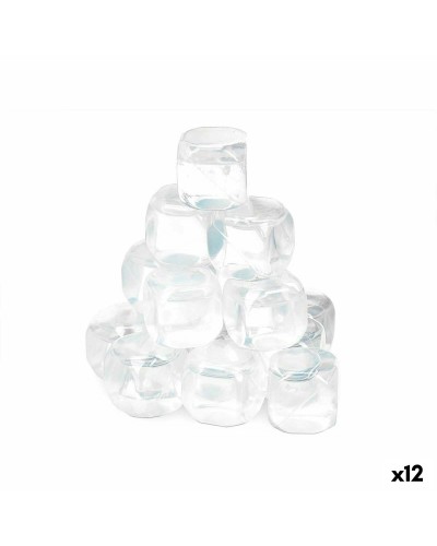 Wiederverwendbare Kühlwürfel Leknes TK22008 Durchsichtig Polyäthylen Destilliertes wasser 6,5 x 16 x 6,5 cm 18 Stücke (12 S