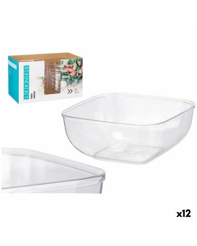 Set di piatti Leknes CK80688-1 Trasparente Plastica 5 L 25,5 x 12,3 x 25,5 cm (12 Unità)