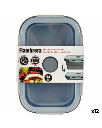 Boîte à lunch Kinvara CH19130-1 Gris Transparent ABS 540 ml (12 Unités)