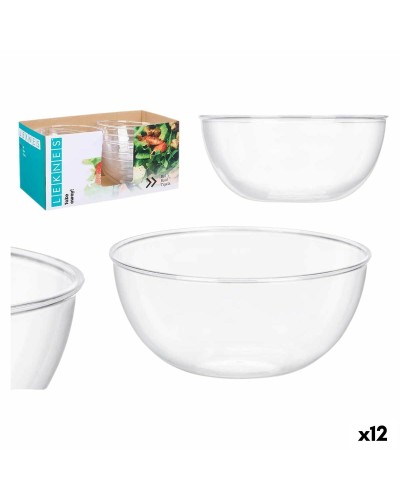 Set di piatti Leknes CK80678-1 Trasparente Plastica 3,5 L 25,5 x 12,5 x 25,5 cm (12 Unità)
