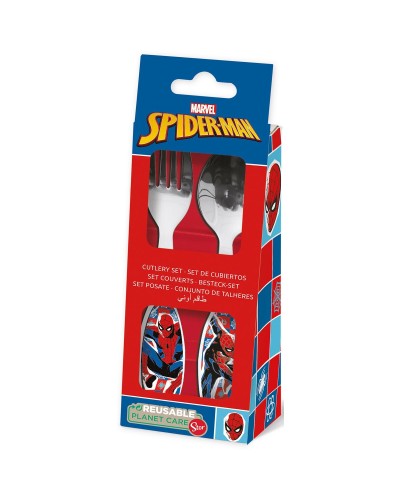 Set de couverts Spider-Man CZ11342 Acier inoxydable Multicouleur 2 Pièces