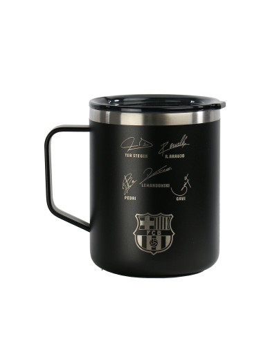 Thermal Cup with Lid F.C. Barcelona Navy Blue Stainless steel