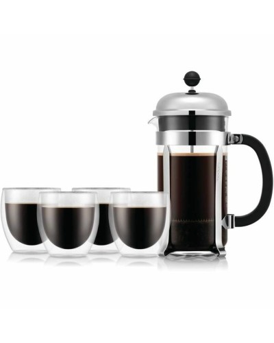 Pressopannu männällä Bodum Läpinäkyvä 1 L (8 osaa)