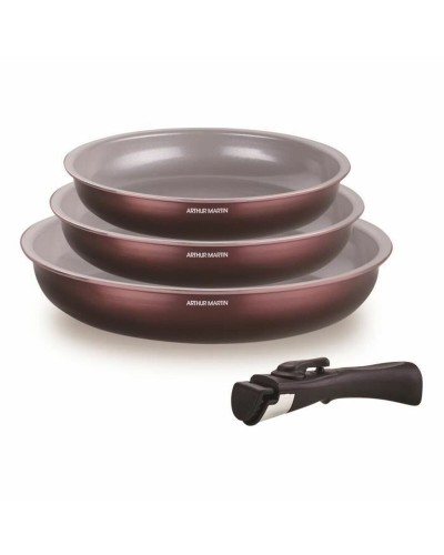 Sartén Arthur Martin Prune Aluminio Ø 24 cm Ø 20 cm Ø 28 cm (3 Unidades)