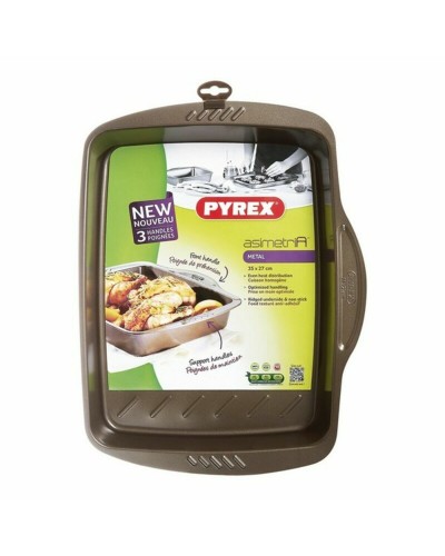 Ugnsplåt Med Nonstick Beläggning Pyrex Brun Svart Metall Stål