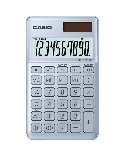 Casio SL-1000SC Calculatrice Noir Métal - De poche, Grand écran
