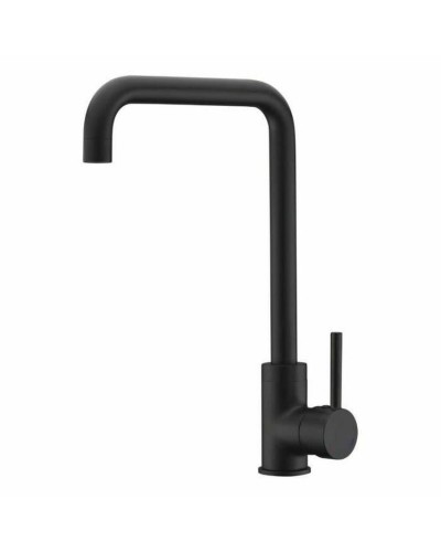 Mixer Tap Rousseau 4060480 Black Stainless steel Brass Rectangular