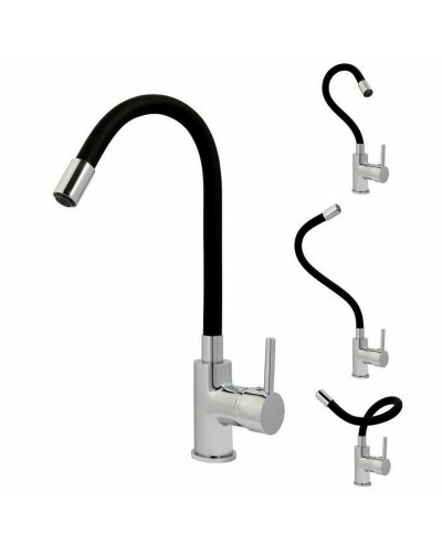 Mixer Tap Rousseau 4060589 Grey Black/Grey Stainless steel Brass
