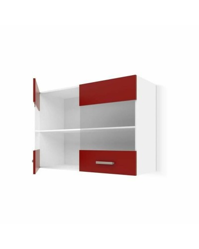Meuble de cuisine Rouge PVC Verre Plastique Mélamine 80 x 31 x 55 cm