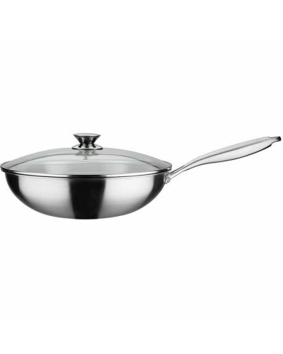 Padella Wok GSW 868402 Acciaio inossidabile Argentato Ø 32 cm
