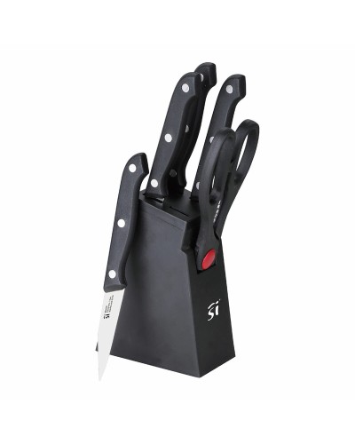 Set med köksknivar och hållare San Ignacio SG-4181