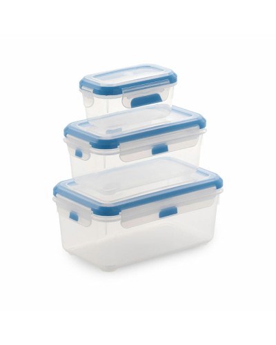Set 3 Lunchboxen SP Berner super lock Rechthoekig Transparant Plastic (3 Stuks)