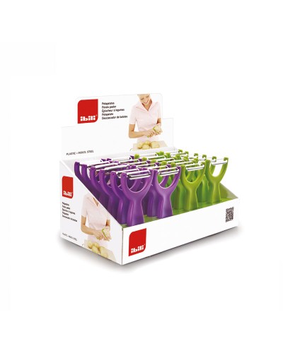 Fruit- en Groentenschiller Ibili 14,5 cm Groen Roestvrij staal Plastic