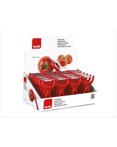 Fruit and Vegetable Peeler Ibili 15 cm Red Stainless steel