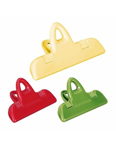 Verschlussclips Tescoma Presto Assortierte Farben Kunststoff (3 Stück)
