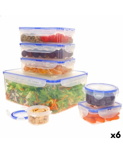 Set of Stackable Hermetically-sealed Kitchen Containers Max Home 29 x 12 x 20 cm 6 Units