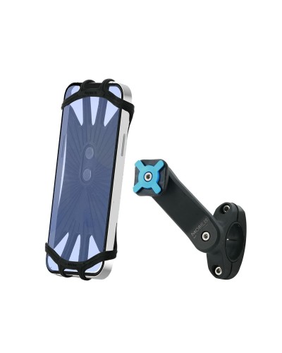 Mobilis Portacellulare Bici Noir - Support Guidon Réglable Smartphone
