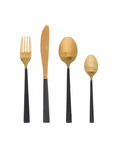 Bestick Atmosphera Jungle Edition Gyllene Rostfritt stål (16 Delar)