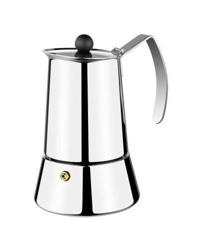 Italian Coffee Pot Monix M630004 Steel Silver 4 Cups