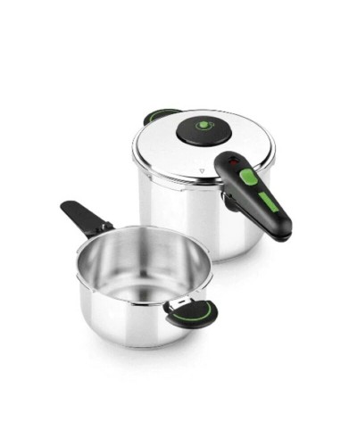 Snelkookpan Monix M911005 4 L + 6 L Roestvrij staal 6 L 2 Onderdelen