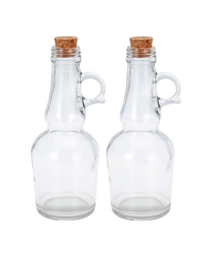 Excellent Houseware Duo Condiment Set: 250 ml Glass Oil and Vinegar Cruet
