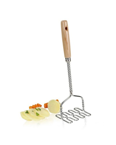 Aardappelstamper Metaltex Houten handvatten (10 x 9,2 x 32,2 cm)