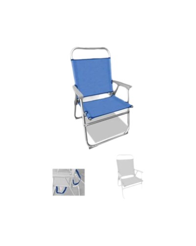 Silla de Playa Azul Gris 87 x 56 cm 88 x 56 cm