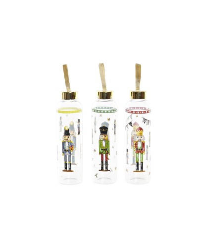 Bouteille DKD Home Decor Casse-Noisette Verre PVC (550 ml) (3 Unités)