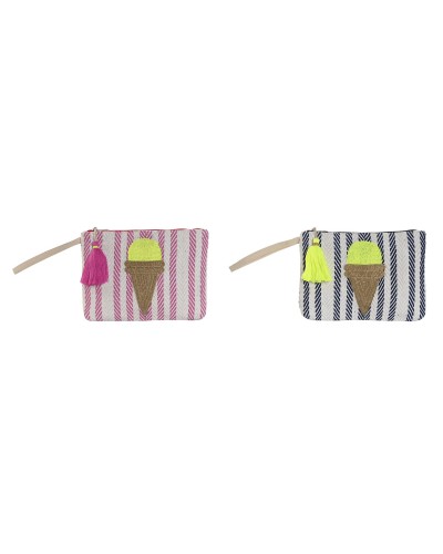 Toilettas Home ESPRIT Blauw Roze 26 x 2 x 19 cm (2 Stuks)