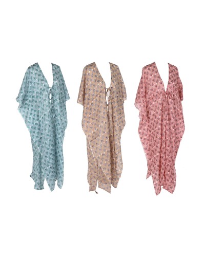 Pareo Home ESPRIT Marrón Turquesa Coral (3 Unidades)