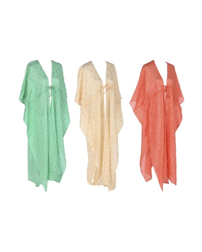 Pareo Home ESPRIT Verde Beige Corallo (3 Unità)