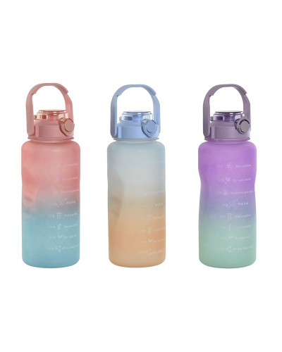 Vattenflaska Home ESPRIT Blå Rosa Turkos Lila polypropen PET 2 L (3 antal)