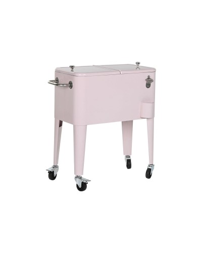 Kannettava Jääkaappi Home ESPRIT Pinkki Teräs polypropeeni 74 x 43 x 80 cm