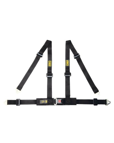 4-Punkt-Gurt OMP OMPDA0-0507-A01-071 Karabinerhaken 2" Schwarz