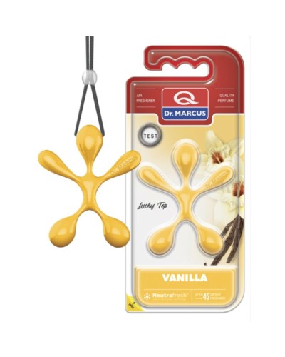 Auto luchtverfrisser Dr Marcus Lucky Top Vanille Plastic Geur Hanger (12 Stuks)