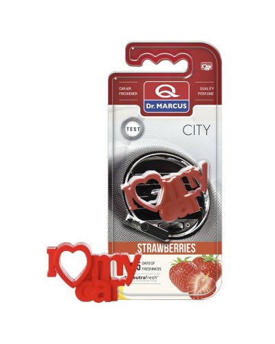Car Air Freshener Dr Marcus City Strawberry Plastic Fragrance