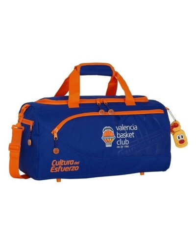 Sports bag Valencia Basket Blue Orange (50 x 25 x 25 cm)