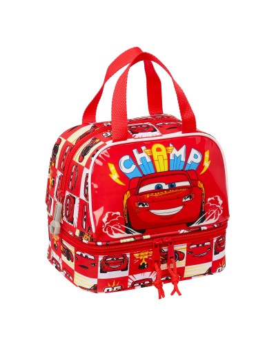 Sac à goûter Cars Let's race Blanc Rouge 20 x 20 x 15 cm