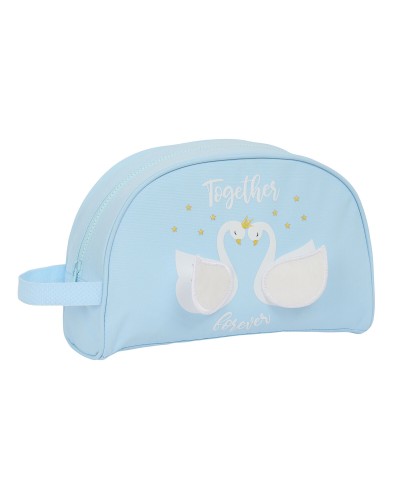 School Toilet Bag Glow Lab Cisnes Light Blue 28 x 18 x 10 cm