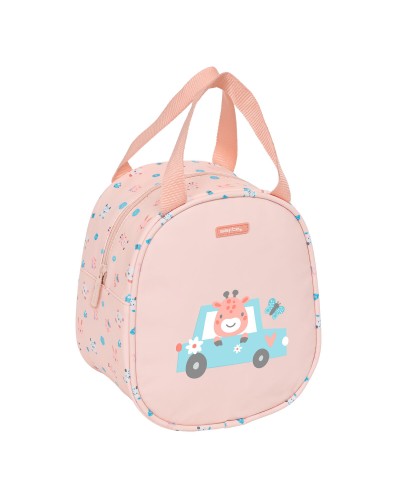 Sac glacière goûter Safta Jirafa Corail 19 x 22 x 14 cm