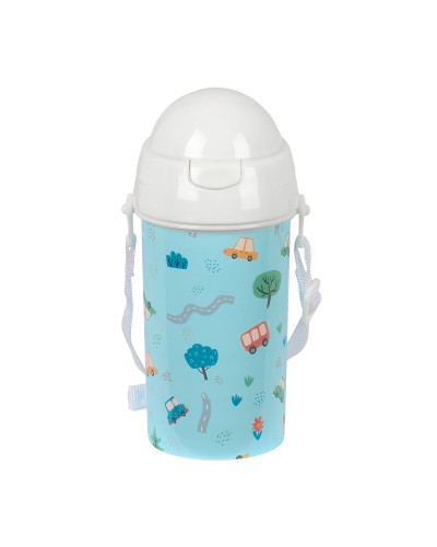 Water bottle Safta Coches Blue PVC 500 ml