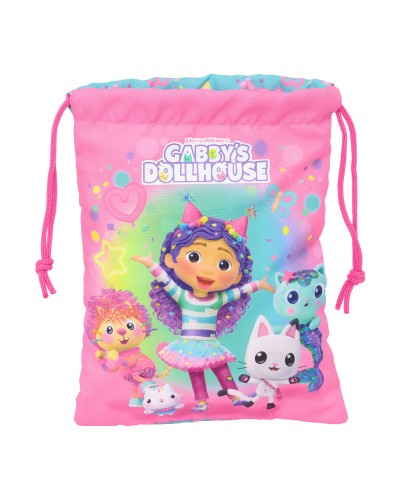 snack bag Gabby's Dollhouse Confetti Pink Turquoise