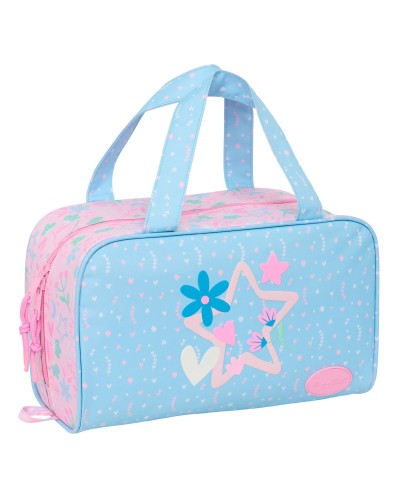 Nécessaire de Voyage BlackFit8 Smile Rose Bleu clair 31 x 14 x 19 cm