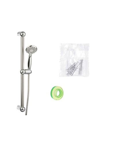 Duschset Vit Silvrig Metall