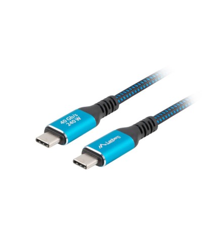 Cable USB-C Lanberg CA-CMCM-45CU-0015-BK Azul Negro 1,5 m