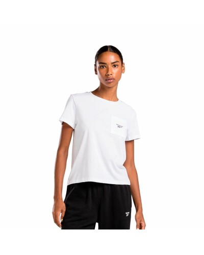 Camiseta de Manga Corta Mujer Reebok Identity Small Logo Blanco (XS)