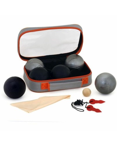 Jeu-de-boulesset Zwart Zilverkleurig Staal (6 Stuks)