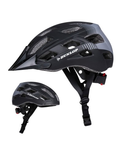 Fahrradhelm für Erwachsene Dunlop M Schwarz LED Leicht