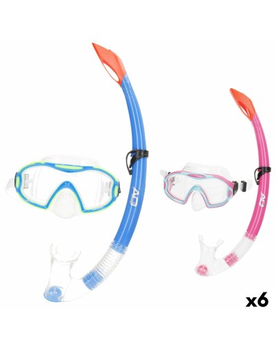 Snorkel och cyklop AquaSport Blå Rosa (6 antal)